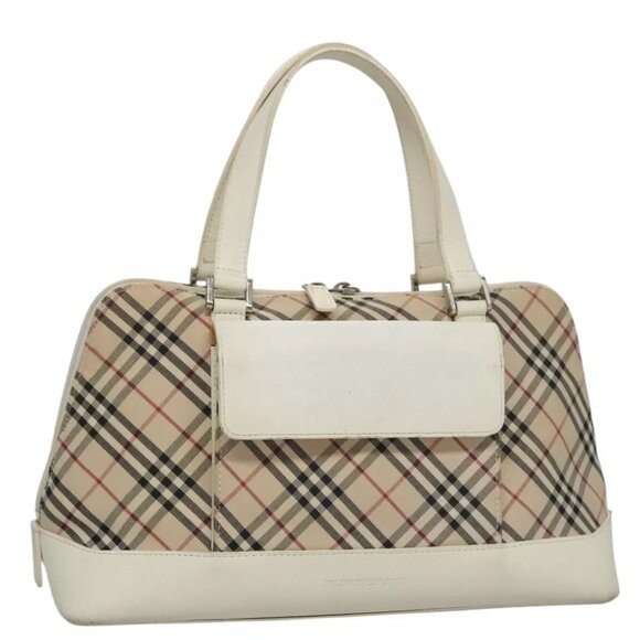 BURBERRY Nova Check Hand Bag Canvas Beige - Picture 1 of 15